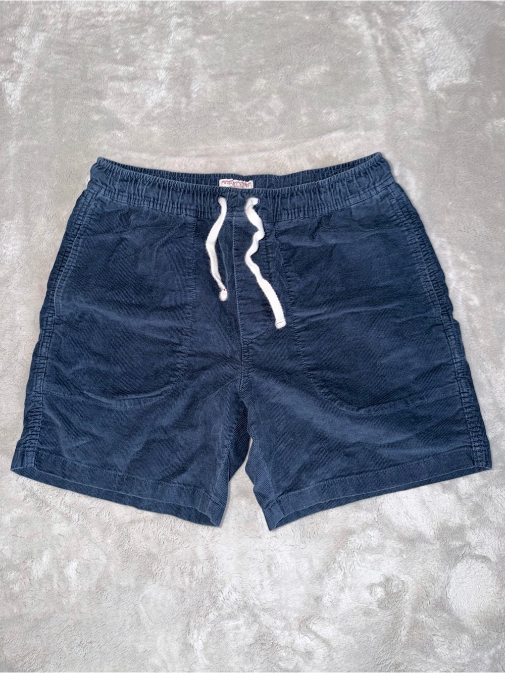 Wallace & Barnes J. Crew 6” Corduroy Shorts In Deep Gulf Blue Men’s Size Small